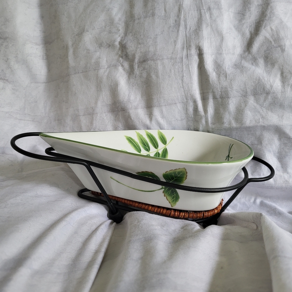 Temp-tations by tara teardrop dish W/Metal Stand small dish